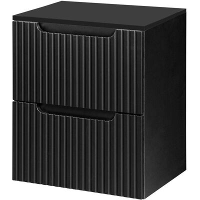 en.casa Wandhängender Badezimmerunterschrank - Schwarz - 50x60x40 cm en.casa Wandhängender Badezimmerunterschrank - Schwarz - 50x60x40 cm