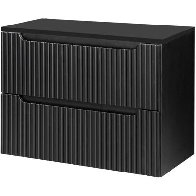 en.casa Mueble bajo lavabo con 2 cajones - Negro en.casa Mueble bajo lavabo con 2 cajones - Negro