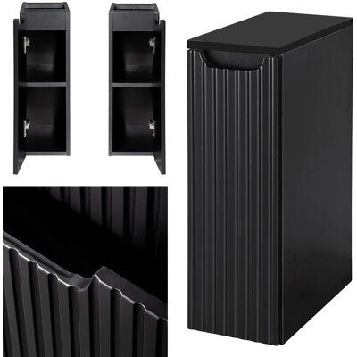 es.casa Newport 20x60x40 cm Gabinete de baño - Negro es.casa Newport 20x60x40 cm Gabinete de baño - Negro