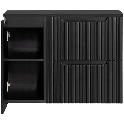 en.casa Mueble de baño suspendido negro - 80cm en.casa Mueble de baño suspendido negro - 80cm