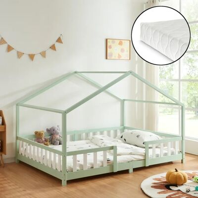 Lit pour enfants Treviolo de En.Casa 120x200cm - Forme de maison, Barrières de sécurité - Publicité Lit pour enfants Treviolo de En.Casa 120x200cm - Forme de maison, Barrières de sécurité - Publicité