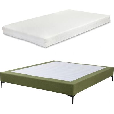 en.casa Lilla Cama Doble Verde - Cama en.casa Lilla Cama Doble Verde - Cama