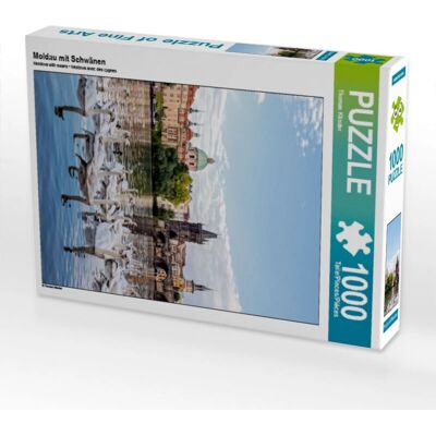 CALVENDO - Moldau mit Schwänen - 1000 Pezzi - Puzzle CALVENDO - Moldau mit Schwänen - 1000 Pezzi - Puzzle