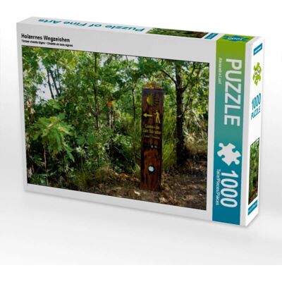 CALVENDO - Wooden Road Sign Puzzle - 1000 pcs - Puzzle CALVENDO - Wooden Road Sign Puzzle - 1000 pcs - Puzzle