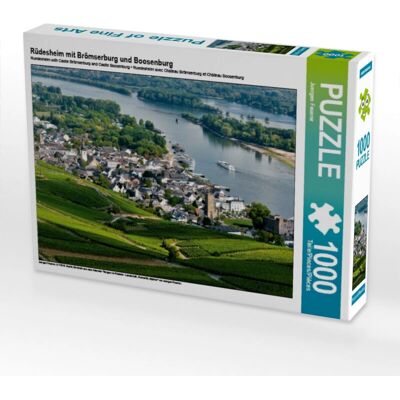 CALVENDO - Rüdesheim con Brömserburg - 1000 pezzi - Paesaggio - Puzzle CALVENDO - Rüdesheim con Brömserburg - 1000 pezzi - Paesaggio - Puzzle