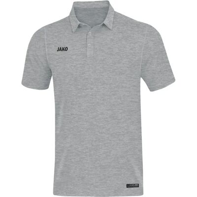JAKO Premium Basics Polo - Grijs Melange - Sportkleding JAKO Premium Basics Polo - Grijs Melange - Sportkleding