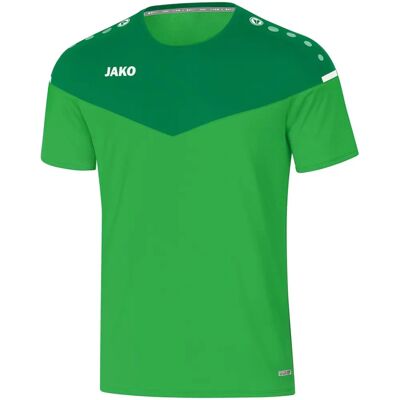 Jako - T-shirt Champ 2.0 - Green - Micro-Mesh Back - Contrast Stripes - Sporty Round Neck Jako - T-shirt Champ 2.0 - Green - Micro-Mesh Back - Contrast Stripes - Sporty Round Neck
