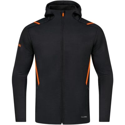 JAKO Challenge Hoodie Zwart/Wit - Jas JAKO Challenge Hoodie Zwart/Wit - Jas