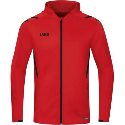 JAKO Challenge Unisex Trainingsjack - Rood/Zwart - 164 JAKO Challenge Unisex Trainingsjack - Rood/Zwart - 164