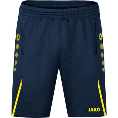 JAKO Heren Shorts Challenge - Blauw/Neongroen - M - Shorts JAKO Heren Shorts Challenge - Blauw/Neongroen - M - Shorts