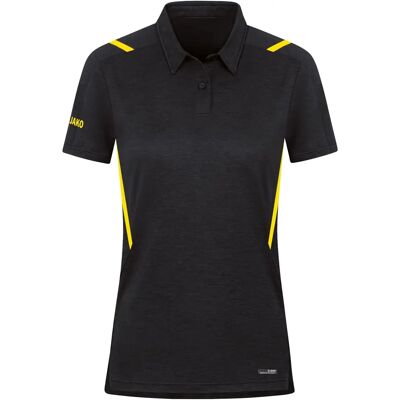 JAKO Polo Challenge Dames - Geel-Zwart - 42 - Poloshirt JAKO Polo Challenge Dames - Geel-Zwart - 42 - Poloshirt