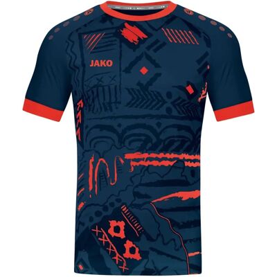 Jako Navy Tropicana Sportshirt - Unisex Retro 90s Jako Navy Tropicana Sportshirt - Unisex Retro 90s