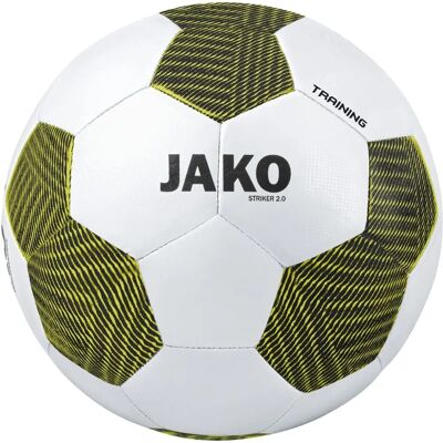 JAKO Unisex Trainingsball Striker 2.0 - Weiß/Schwarz/Zachtgelb - Trainingsball JAKO Unisex Trainingsball Striker 2.0 - Weiß/Schwarz/Zachtgelb - Trainingsball