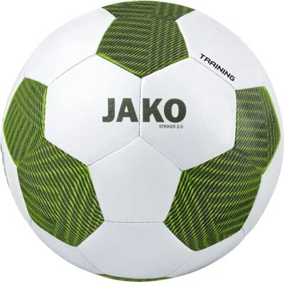 Balón de entrenamiento unisex JAKO Striker 2.0 - Blanco/Kaki/Verde neón - Balón de entrenamiento Balón de entrenamiento unisex JAKO Striker 2.0 - Blanco/Kaki/Verde neón - Balón de entrenamiento