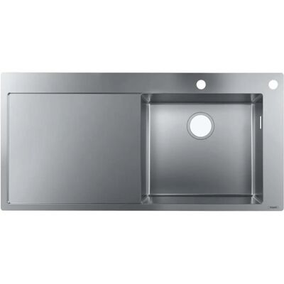 Chiuvetă de bucătărie din oțel inoxidabil Hansgrohe S717-F450 - Cu scurgere dreaptă Chiuvetă de bucătărie din oțel inoxidabil Hansgrohe S717-F450 - Cu scurgere dreaptă