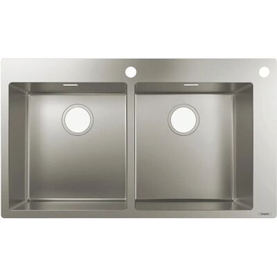 Chiuvetă de Bucătărie din Oțel Inoxidabil Hansgrohe S712-F765 - Dublu Coș Chiuvetă de Bucătărie din Oțel Inoxidabil Hansgrohe S712-F765 - Dublu Coș