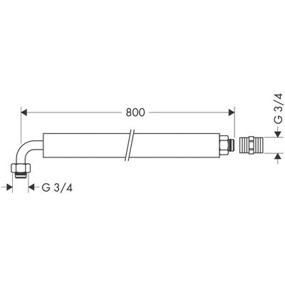 Hansgrohe Exafill S flexibler Anschlussrohr - 800 mm Hansgrohe Exafill S flexibler Anschlussrohr - 800 mm