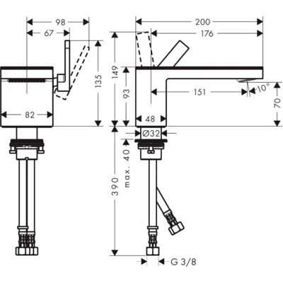 Hansgrohe Axor MyEdition Baterie monocomandă pentru chiuvetă - crom și oglindă Hansgrohe Axor MyEdition Baterie monocomandă pentru chiuvetă - crom și oglindă