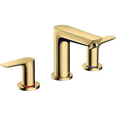 Miscelatore lavabo Hansgrohe Talis E 150 Oro Lucido - 3 fori, scarico automatico, fuori 112mm Miscelatore lavabo Hansgrohe Talis E 150 Oro Lucido - 3 fori, scarico automatico, fuori 112mm