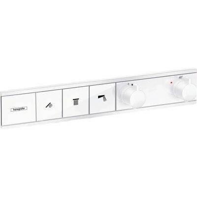 Hansgrohe RainSelect Thermostat - Wandmontage, 3 Funktionen, Mattweiß Hansgrohe RainSelect Thermostat - Wandmontage, 3 Funktionen, Mattweiß