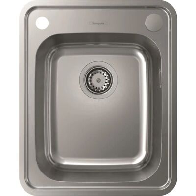 Hansgrohe S412-F340 Edelstahlspüle - Automatisches Ablaufset Hansgrohe S412-F340 Edelstahlspüle - Automatisches Ablaufset