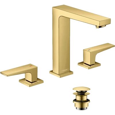 Hansgrohe Metropol 3-Loch Gold Waschtischarmatur Hansgrohe Metropol 3-Loch Gold Waschtischarmatur
