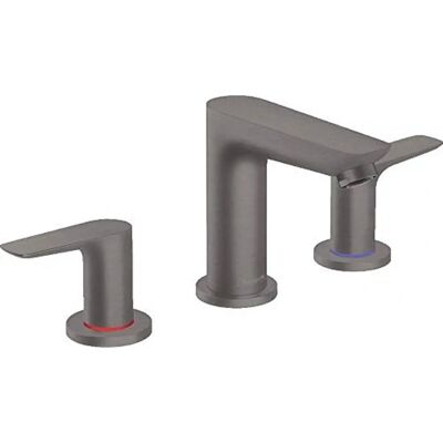 Hansgrohe Talis E 150 Mitigeur de lavabo 3 trous chrome brossé noir - Publicité Hansgrohe Talis E 150 Mitigeur de lavabo 3 trous chrome brossé noir - Publicité