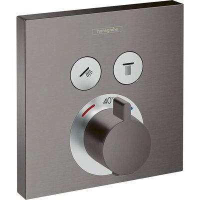 Valvola Doccia Termostatica Hansgrohe Nero Cromo - 2 Funzioni Valvola Doccia Termostatica Hansgrohe Nero Cromo - 2 Funzioni