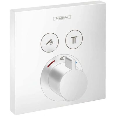 Hansgrohe Duschthermostat-Set - 2 Funktionen, Weiß Hansgrohe Duschthermostat-Set - 2 Funktionen, Weiß