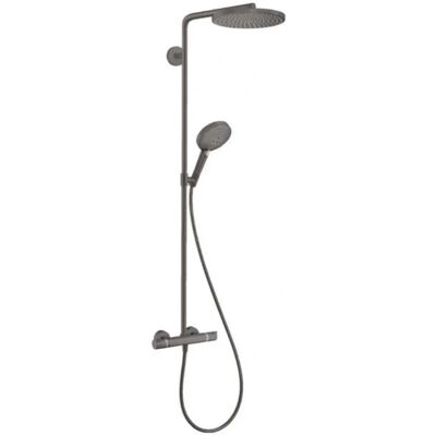 Hansgrohe - Modèle 27633340 - Colonne de douche PowderRain brossé noir Hansgrohe - Modèle 27633340 - Colonne de douche PowderRain brossé noir