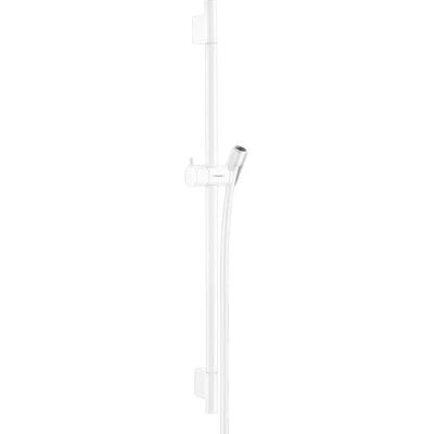 Hansgrohe Unica Shower Bar 65cm with Hose White Matte - Shower Type Hansgrohe Unica Shower Bar 65cm with Hose White Matte - Shower Type