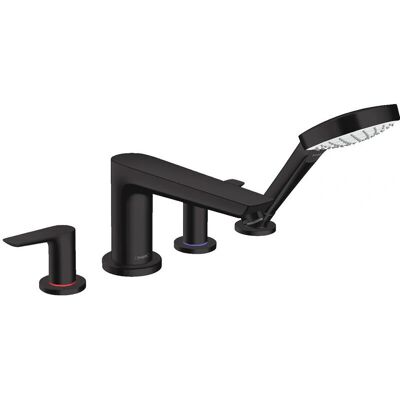 Hansgrohe Talis e - Amestecător baie/duș cu 4 găuri negru mat Hansgrohe Talis e - Amestecător baie/duș cu 4 găuri negru mat