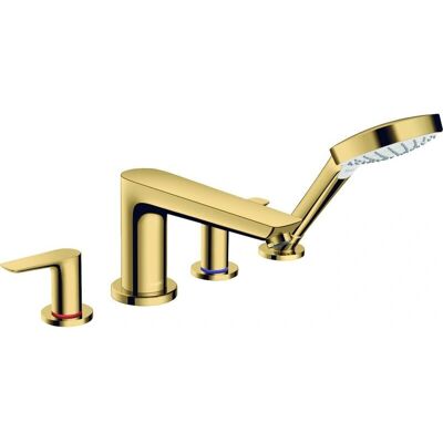 Hansgrohe Talis E Set de baterie pentru cadă - Auriu lucios - 4 găuri Hansgrohe Talis E Set de baterie pentru cadă - Auriu lucios - 4 găuri
