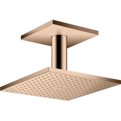 Tête de douche Axor ShowerSolutions - 250x250mm - 2 jets - Raccord plafond - Or rouge poli - Publicité Tête de douche Axor ShowerSolutions - 250x250mm - 2 jets - Raccord plafond - Or rouge poli - Publicité