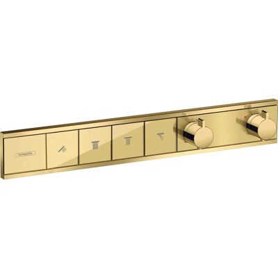 Hansgrohe RainSelect Thermostat - Polished Gold Optic - 4-Funktionen Wandmontage Hansgrohe RainSelect Thermostat - Polished Gold Optic - 4-Funktionen Wandmontage