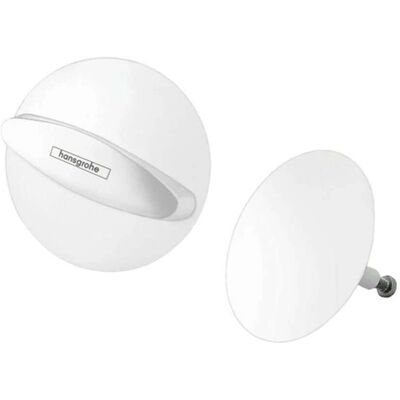 Hansgrohe Flexaplus Bathroom Drain Set - Drain and Overflow - White Matte Hansgrohe Flexaplus Bathroom Drain Set - Drain and Overflow - White Matte