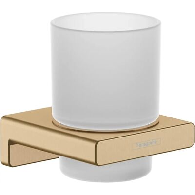 Hansgrohe AddStoris Toothbrush Tumbler & Wall-Mounted Holder - Toothbrush Tumbler, Brushed Bronze, 41749140 Hansgrohe AddStoris Toothbrush Tumbler & Wall-Mounted Holder - Toothbrush Tumbler, Brushed Bronze, 41749140