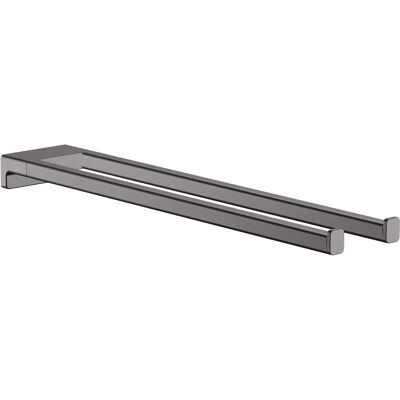 Hansgrohe - Portasalviette a Due Bracci 445mm Nero Spazzolato Hansgrohe - Portasalviette a Due Bracci 445mm Nero Spazzolato