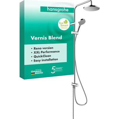 Hansgrohe Vernis Blend Shower System - Chrome, 205mm, EcoSmart Hansgrohe Vernis Blend Shower System - Chrome, 205mm, EcoSmart