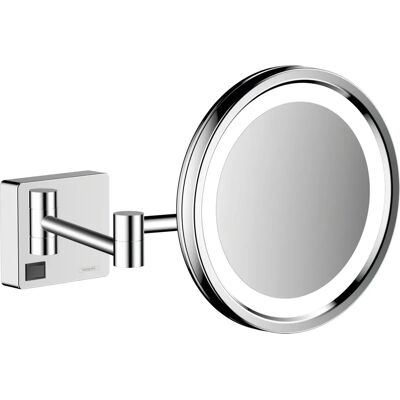 Hansgrohe AddStoris Rasierspiegel mit LED, 3-fach Vergrößerung, Wandmontage - Rasierspiegel Hansgrohe AddStoris Rasierspiegel mit LED, 3-fach Vergrößerung, Wandmontage - Rasierspiegel