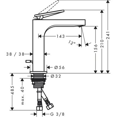 Amestecător de lavoar Hansgrohe Axor Citterio Cromat - 143mm Proiecție Amestecător de lavoar Hansgrohe Axor Citterio Cromat - 143mm Proiecție