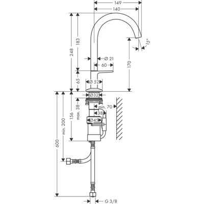 Hansgrohe Axor One Grifo - Desagüe Push-Open - 140mm Proyección Hansgrohe Axor One Grifo - Desagüe Push-Open - 140mm Proyección