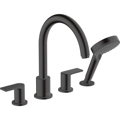 Hansgrohe Vernis Shape Badewannen- und Duschmischer - quadratisch, schwarz matt Hansgrohe Vernis Shape Badewannen- und Duschmischer - quadratisch, schwarz matt