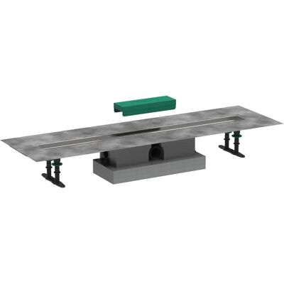 Hansgrohe Ubox complete universele douchegootset - 900mm - RVS Hansgrohe Ubox complete universele douchegootset - 900mm - RVS