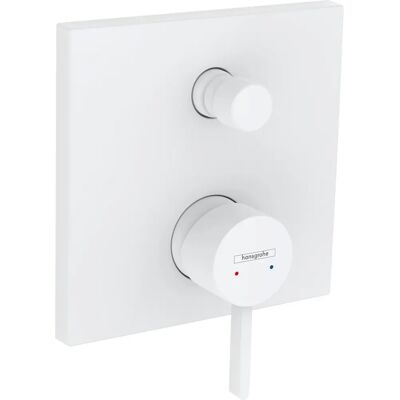 Amestecător baie Finoris Alb Mat de Hansgrohe - Montaj pe perete, dublă funcție Amestecător baie Finoris Alb Mat de Hansgrohe - Montaj pe perete, dublă funcție