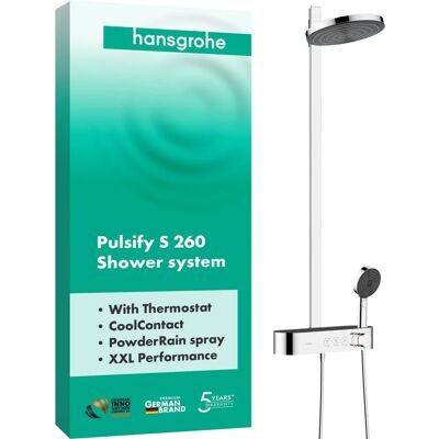 Sistem de duș Hansgrohe Pulsify S - 260mm, 2 tipuri de jet Sistem de duș Hansgrohe Pulsify S - 260mm, 2 tipuri de jet