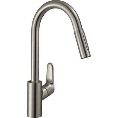 Hansgrohe Focus M41 Küchenarmatur - 2 Strahlarten - Edelstahl-Optik Hansgrohe Focus M41 Küchenarmatur - 2 Strahlarten - Edelstahl-Optik