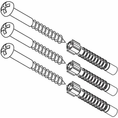 Hansgrohe WallStoris Befestigungsteile - 3 Schrauben, 3 Dübel Hansgrohe WallStoris Befestigungsteile - 3 Schrauben, 3 Dübel