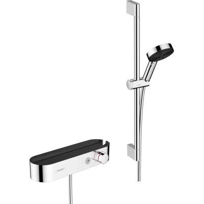 Sistem de Duș Hansgrohe Pulsify S - 3 Moduri, Termostat, Bară 65cm Sistem de Duș Hansgrohe Pulsify S - 3 Moduri, Termostat, Bară 65cm