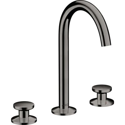 Hansgrohe AXOR One Robinet - Chrome Noir Poli - 3 Trous - 140mm Projection - Publicité Hansgrohe AXOR One Robinet - Chrome Noir Poli - 3 Trous - 140mm Projection - Publicité